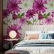 Papel de Parede Floral Flores Silvestres com Borboletas Verdes