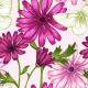 Papel de Parede Floral Flores Silvestres com Borboletas Verdes