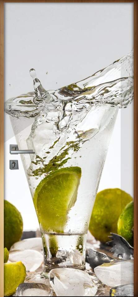 Adesivo Para Porta Caipirinha Com Pedaos De Limo