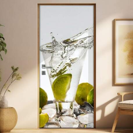 Adesivo Para Porta Caipirinha Com Pedaos De Limo