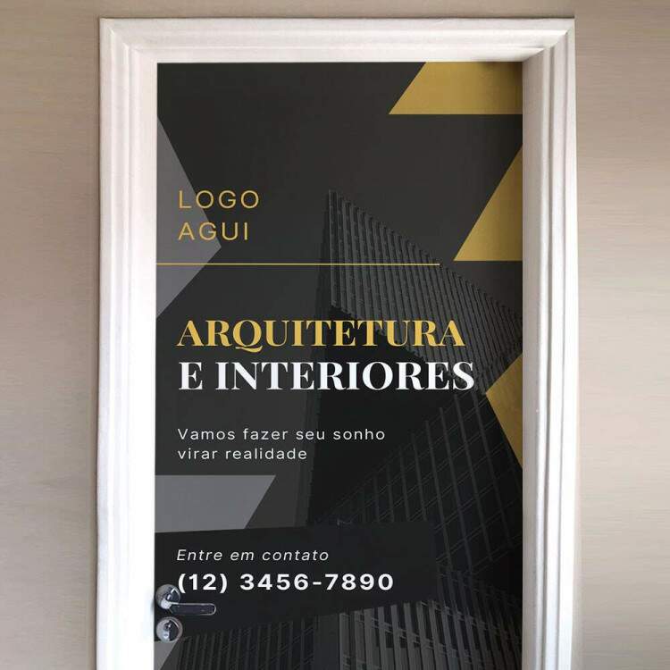 Adesivo Para Porta Arquitetura E Interiores