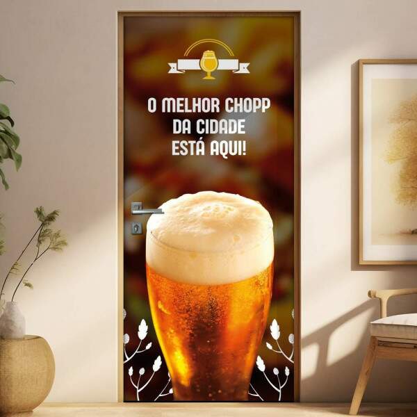 Adesivo Para Porta Para Bar O Melhor Chopp Da Cidade
