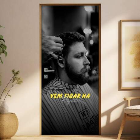 Adesivo Para Porta Para Barbearia Vem Ficar Na Rgua