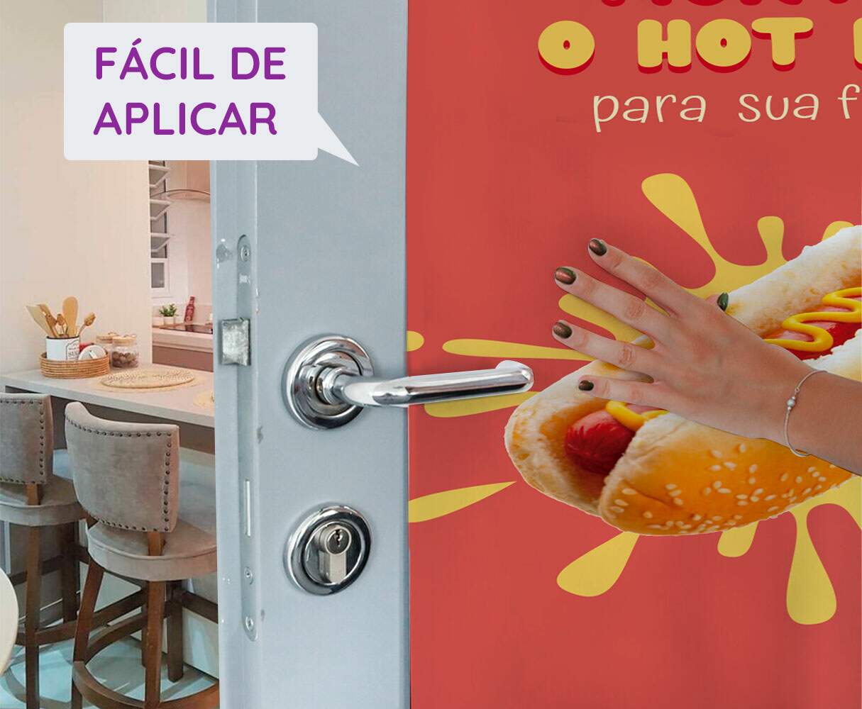 Adesivo Para Porta Monte O Hot-dog