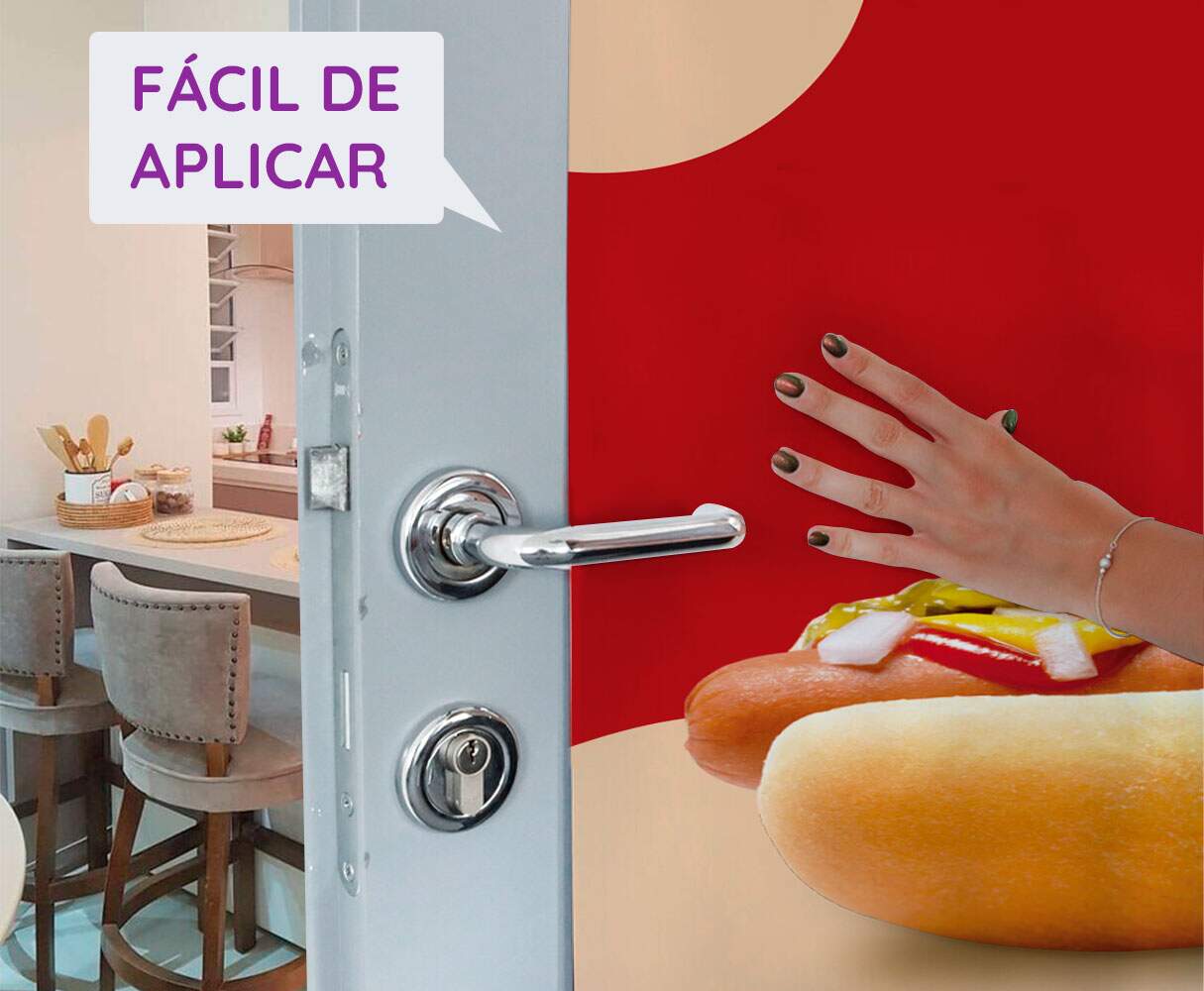 Adesivo Para Porta Cachorro Quente