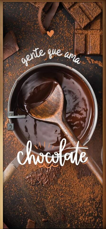 Adesivo Para Porta Gente Que Ama Chocolate
