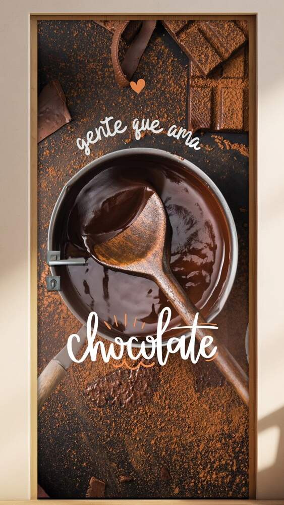 Adesivo Para Porta Gente Que Ama Chocolate