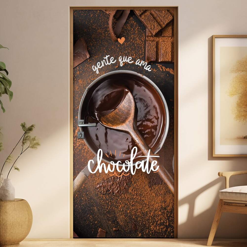 Adesivo Para Porta Gente Que Ama Chocolate