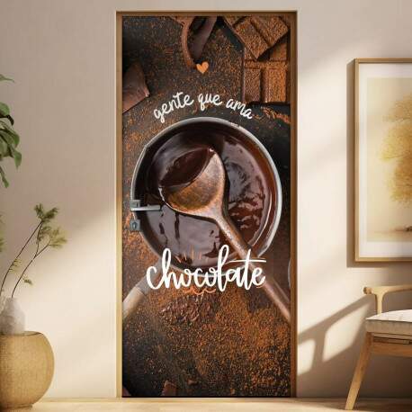 Adesivo Para Porta Gente Que Ama Chocolate