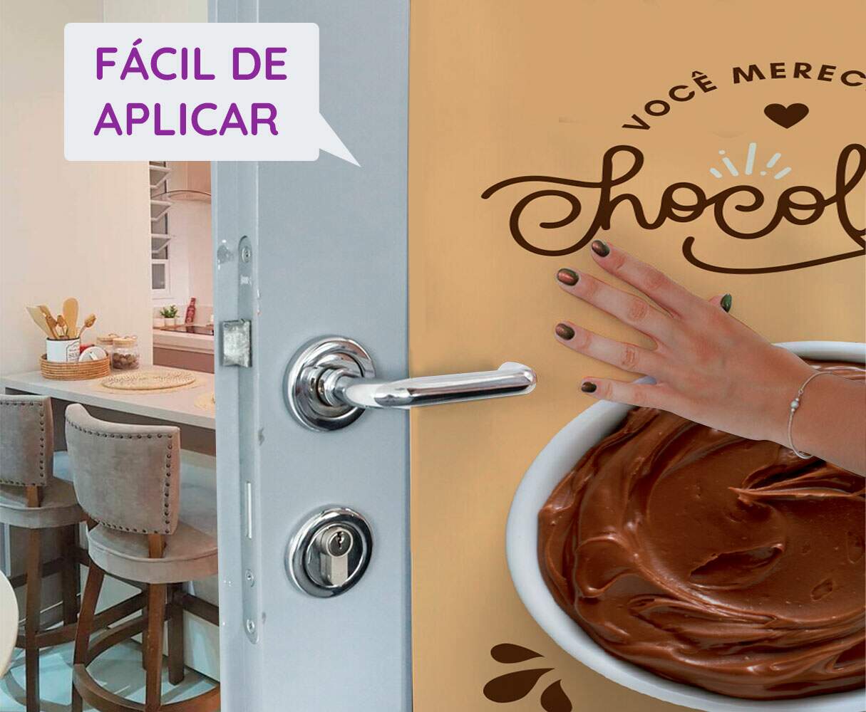 Adesivo Para Porta Voc� Merece Um Chocolate