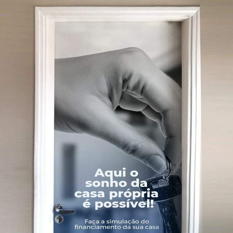 Adesivo Para Porta Para Imobliaria Sonho Da Casa Prpria