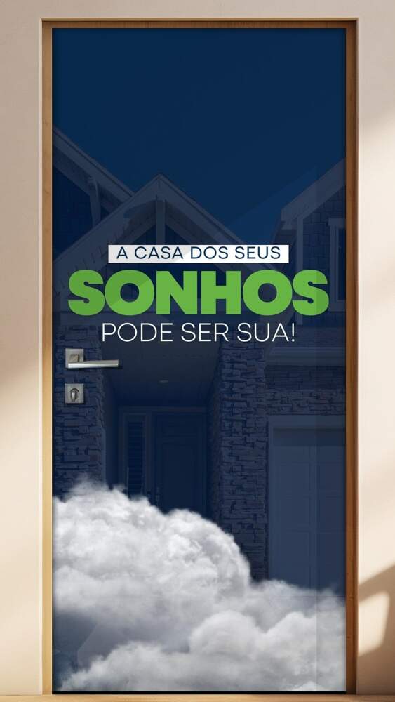 Adesivo Para Porta Para Imob�liaria A Casa Dos Seus Sonhos