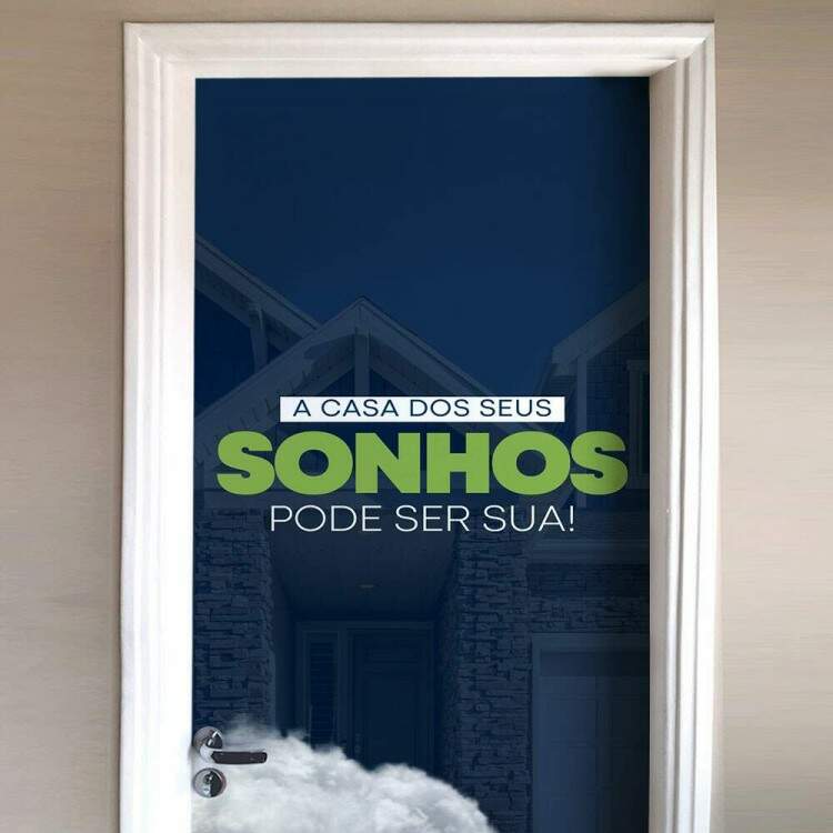 Adesivo Para Porta Para Imobliaria A Casa Dos Seus Sonhos