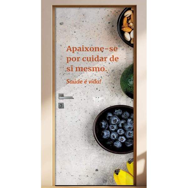 Adesivo Para Porta Para Nutricionista Sade  Vida!