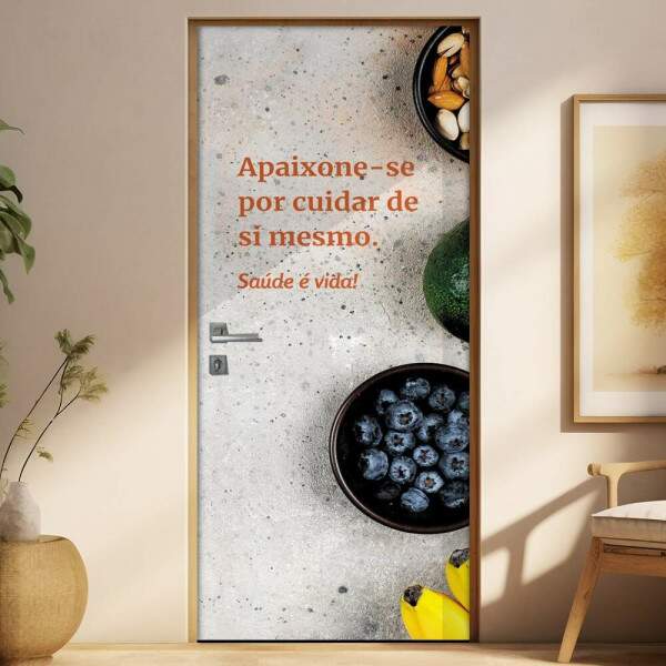 Adesivo Para Porta Para Nutricionista Sade  Vida!