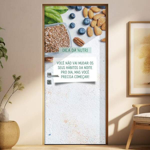 Adesivo Para Porta Para Nutricionista Dica Da Nutri