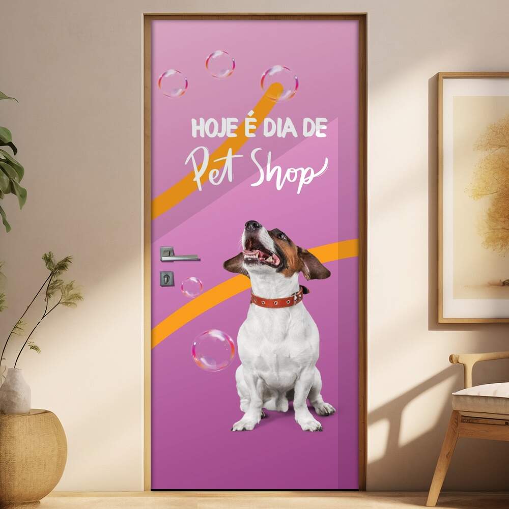 Adesivo Para Porta Dia De Pet Shop