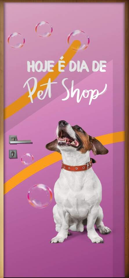 Adesivo Para Porta Dia De Pet Shop
