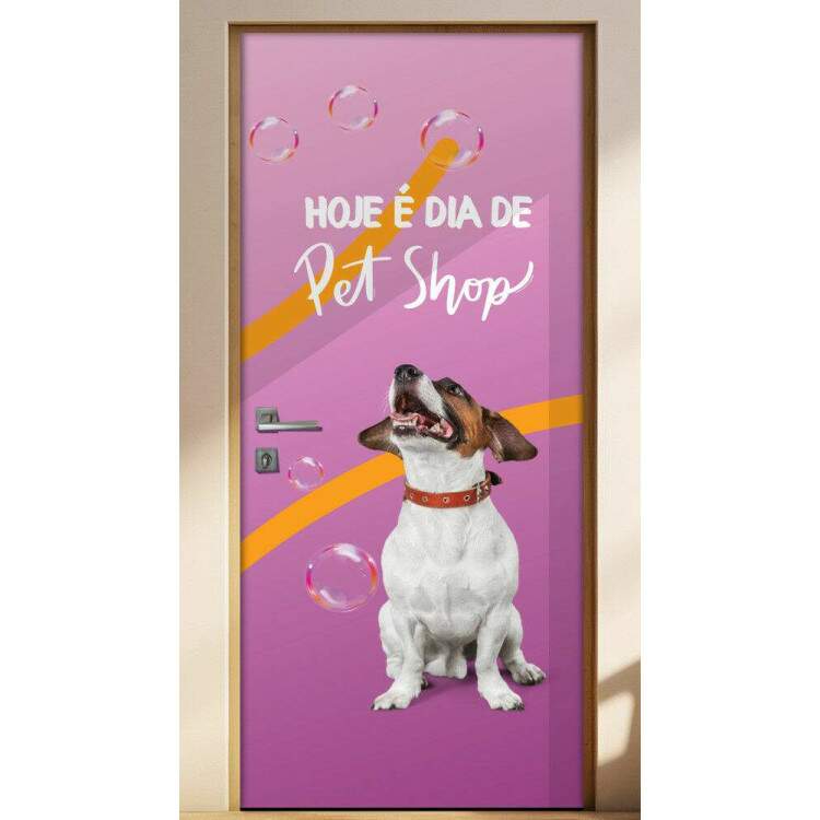 Adesivo Para Porta Dia De Pet Shop