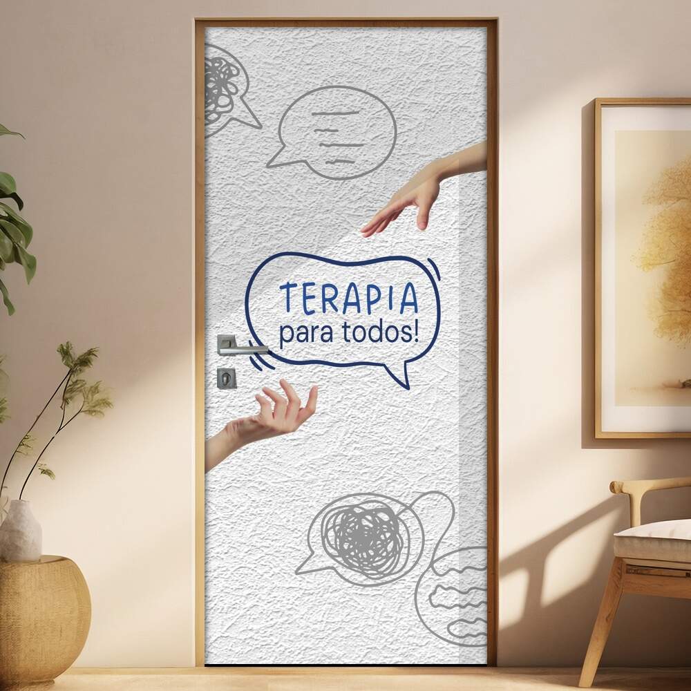 Adesivo Para Porta Para Psicologia Terapia Para Todos