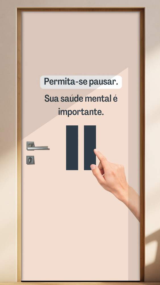 Adesivo Para Porta Para Psicologia Permita-se Pausar