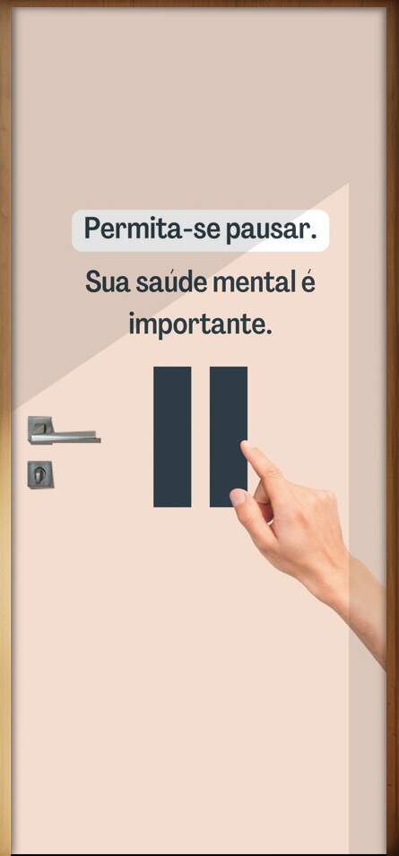 Adesivo Para Porta Para Psicologia Permita-se Pausar