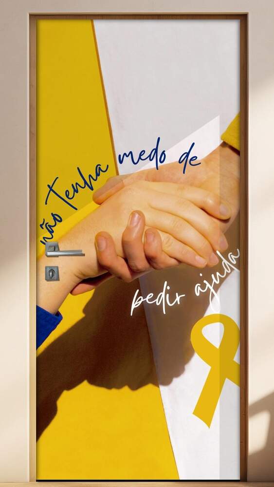 Adesivo Para Porta Para Psicologia N�o Tenha Medo