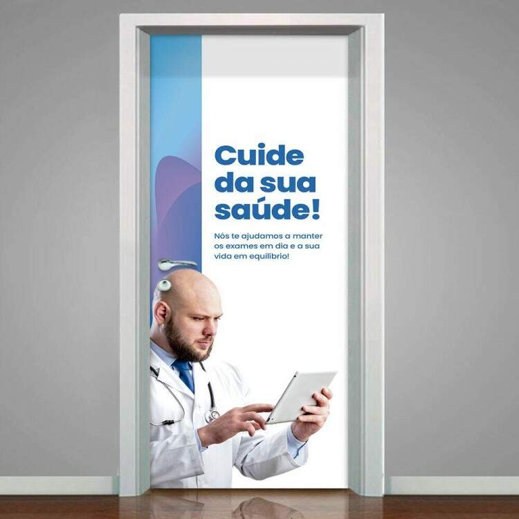 Adesivo Para Porta Para Rea Medicinal Cuide De Sua Sade