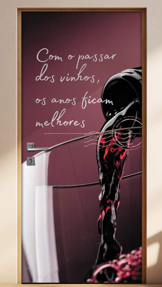 Adesivo Para Porta Com O Passar Dos Vinhos, Os Anos Ficam Melhores