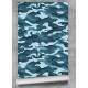 Papel de Parede Camuflado Tons de Azul Turquesa