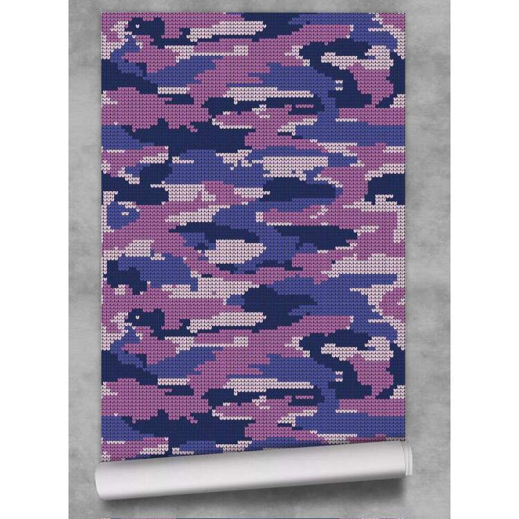 Papel de Parede Camuflado Tons de Roxo e Violeta