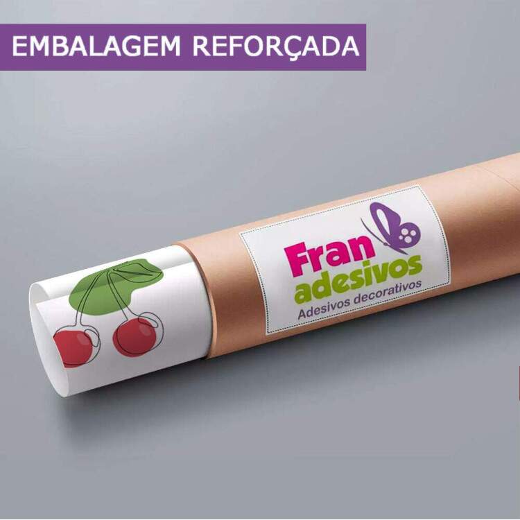 Papel de Parede Cereja Estilo One Line