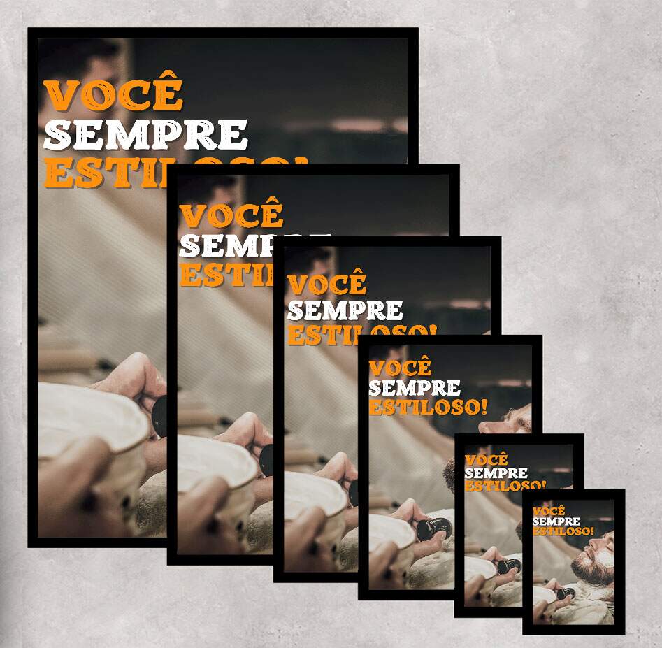 Quadro Decorativo para Barbearia Voc� Sempre Estiloso!