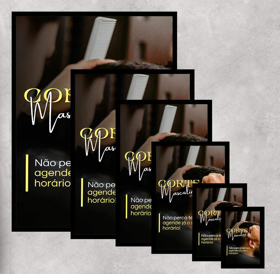 Quadro Decorativo para Barbearia Corte Masculino