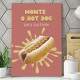 Quadro Decorativo Hot Dog