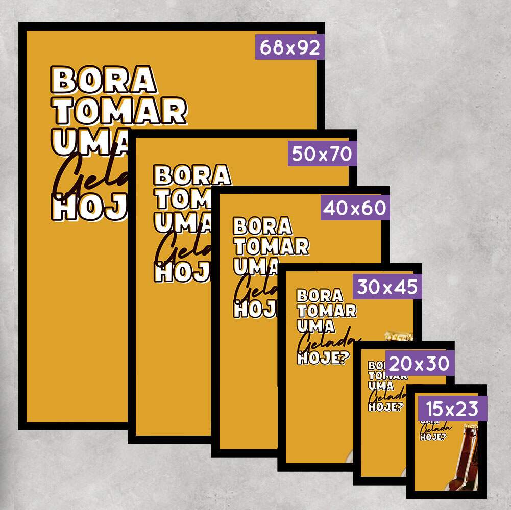 Quadro Decorativo para Bar Bora Tomar Uma Gelada Hoje?
