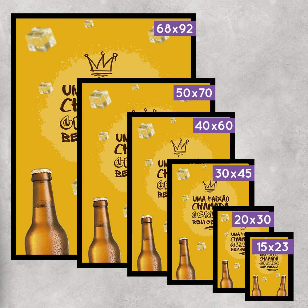 Quadro Decorativo para Bar Cerveja Gelada