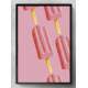 Quadro Decorativo para Sorveteria Picol� de Morango