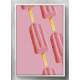 Quadro Decorativo para Sorveteria Picol� de Morango