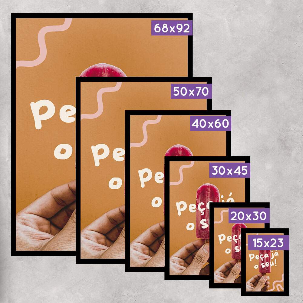 Quadro Decorativo para Sorveteria Pe�a J� o Seu