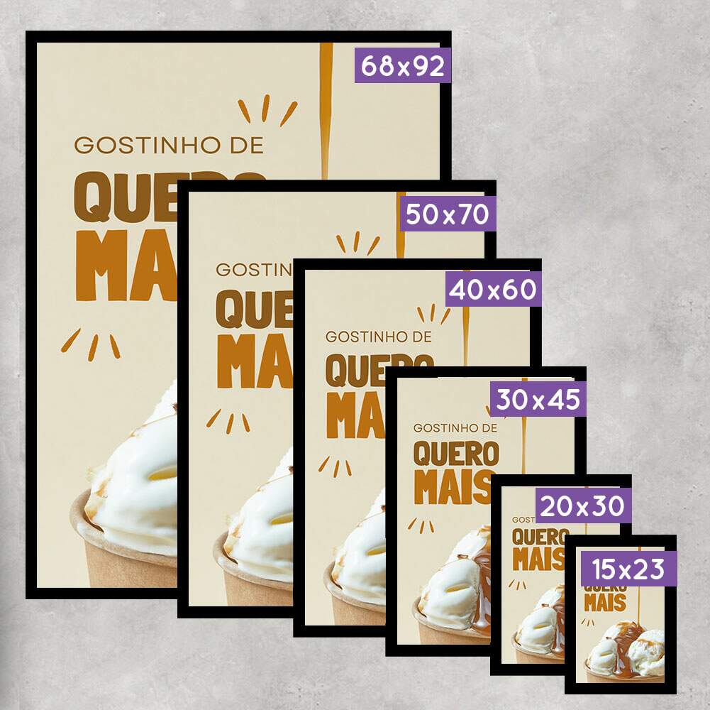 Quadro Decorativo para Sorveteria Gostinho de Quero Mais
