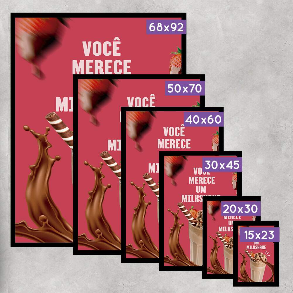 Quadro Decorativo para Sorveteria Voc� Merece um MilkShake