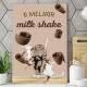 Quadro Decorativo para Sorveteria O Melhor Milk Shake