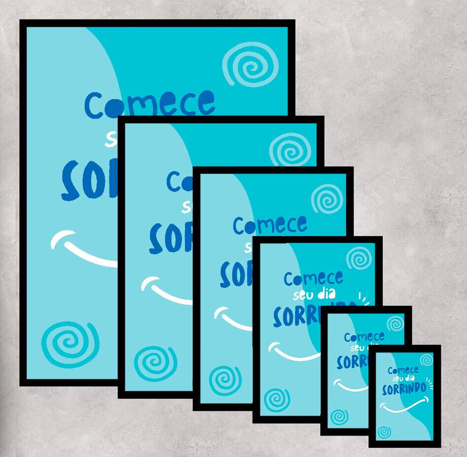 Quadro Decorativo para Dentista Comece Seu Dia Sorrindo