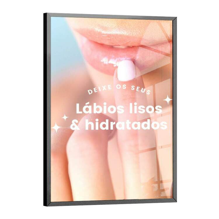 Quadro Decorativo para Esttica Lbios Lisos e Hidratado