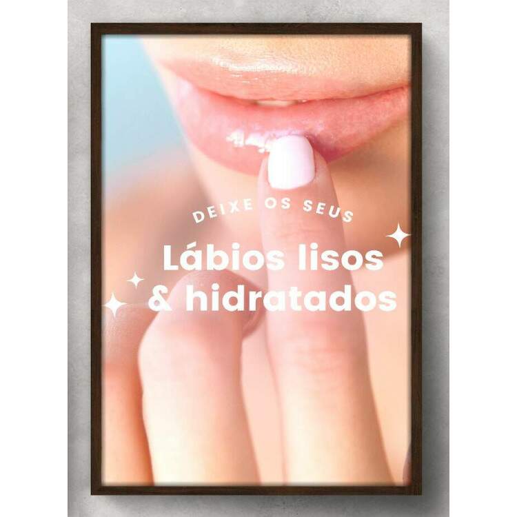 Quadro Decorativo para Esttica Lbios Lisos e Hidratado