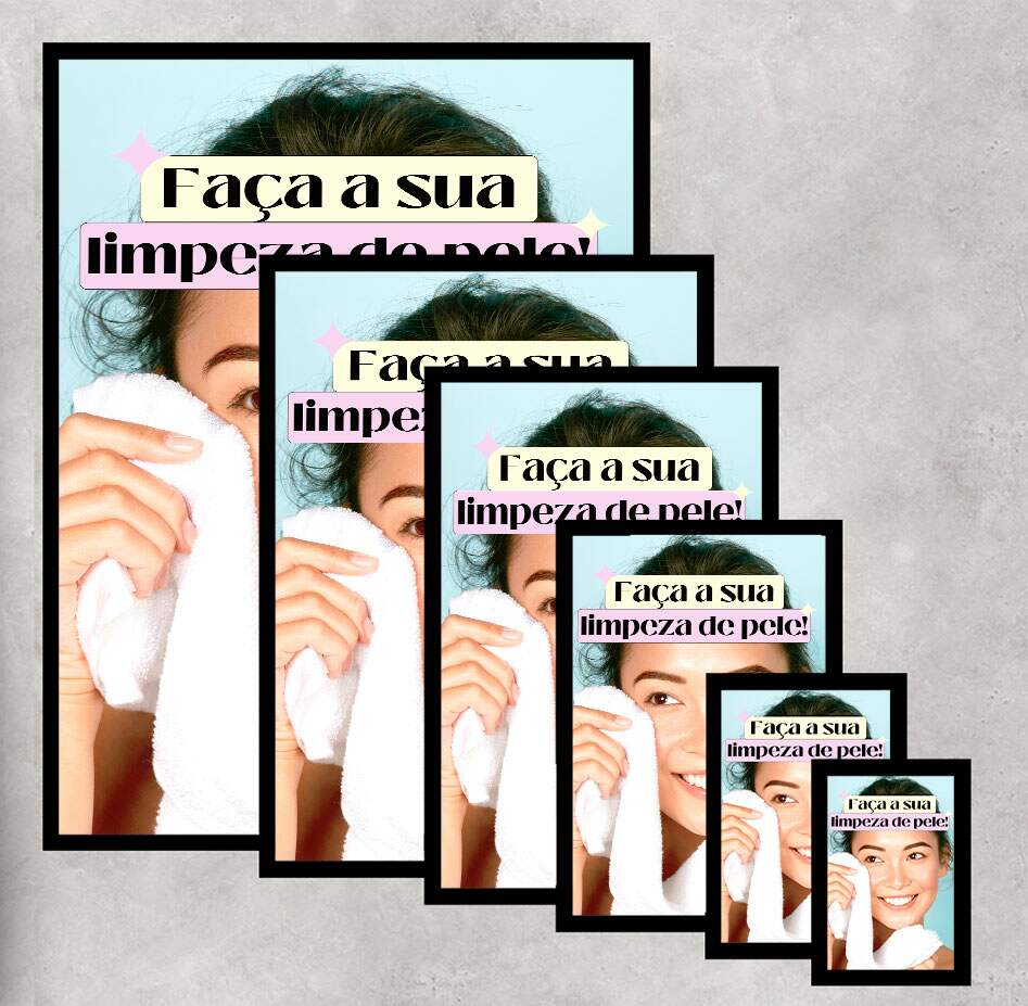 Quadro Decorativo para Est�tica Fa�a Sua Limpeza de Pele