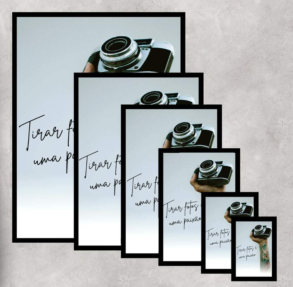 Quadro Decorativo para Fotografia Tirar Foto � Uma Paix�o