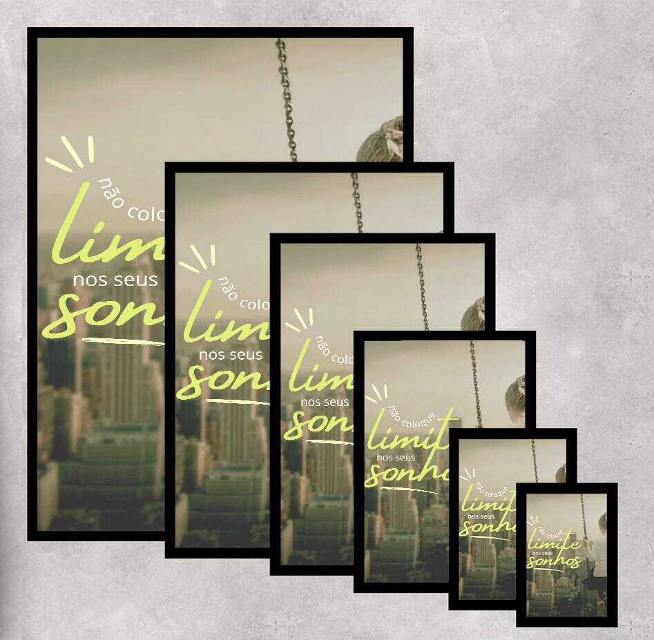 Quadro Decorativo Frase N�o Coloque Limites Nos Seus Sonhos