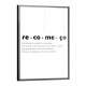 Quadro Decorativo Frase Recome�o
